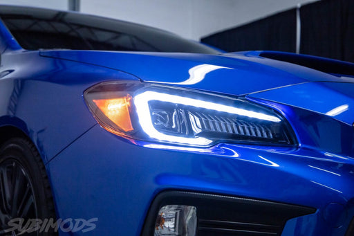 Molded Innovations Odyssey Series Sequential LED Headlights w/ Amber Reflector 2015-2017 WRX / 2015-2017 STI / 2018-2021 WRX Base & Premium - MI-0323A - Subimods.com