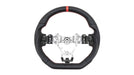 Molded Innovations OEM Plus Style Perforated Leather Steering Wheel w/ Red Stitching and Red Stripe 2015-2021 WRX / 2015-2021 STI - MI15-WHL-L/RD-R - Subimods.com