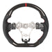 Molded Innovations Original Carbon Fiber Steering Wheel w/ Perforated Leather Grip, Red Stripe and Red Stitching 2015-2021 WRX / 2015-2021 STI - MI15-WHL-L/OC-R-R - Subimods.com