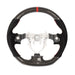 Molded Innovations Original Carbon Fiber Steering Wheel w/ Suede Grip, Red Stripe and Red Stitching 2008-2014 WRX / 2008-2014 STI - MI08-WHL-A/OC-R-R - Subimods.com