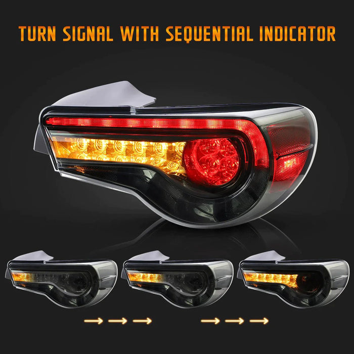 Molded Innovations Phantom Series OE Style Sequential Gen2 LED Tail Lights w/ Red Lens 2013-2021 BRZ / 2013-2016 FRS - MI-0287RC - Subimods.com