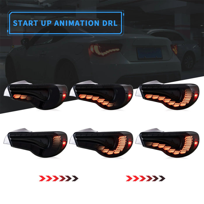 Molded Innovations Phantom Series Stepped Style Sequential Gen2 LED Tail Lights w/ Red Lens 2013-2021 BRZ / 2013-2016 FRS - MI-0287BR - Subimods.com