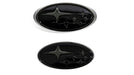 Molded Innovations Premium Style Front And Rear Emblem Kit w/ Star Logo 2022-2023 WRX - MI22-FRSSTGEN2-BK/BK - Subimods.com