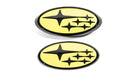 Molded Innovations Premium Style Front And Rear Emblem Kit w/ Star Logo 2022-2023 WRX - MI22-FRSSTGEN2-CGN/BK - Subimods.com
