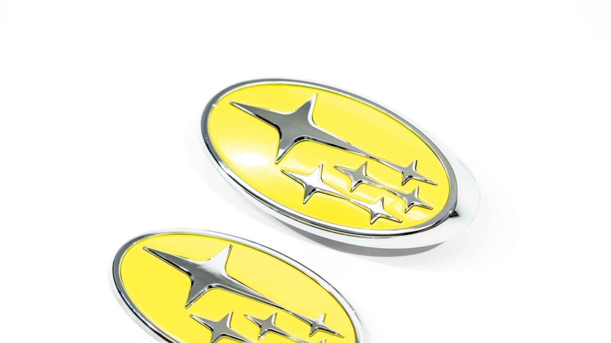 Molded Innovations Premium Style Front And Rear Emblem Kit w/ Star Logo 2022-2023 WRX - MI22-FRSSTGEN2-CGN/CH - Subimods.com
