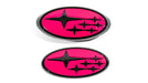Molded Innovations Premium Style Front And Rear Emblem Kit w/ Star Logo 2022-2023 WRX - MI22-FRSSTGEN2-PK/BK - Subimods.com