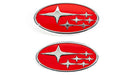 Molded Innovations Premium Style Front And Rear Emblem Kit w/ Star Logo 2022-2023 WRX - MI22-FRSSTGEN2-RD/CH - Subimods.com