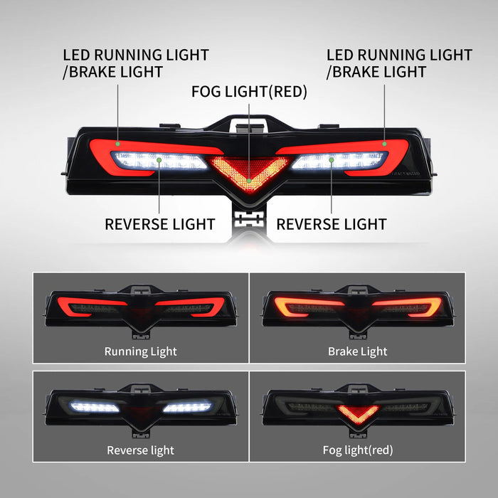 Molded Innovations Rear Brake Light Version 3 w/ Aileron Style DRL Bar 2013-2021 BRZ / 2013-2016 FRS - MI-0305S - Subimods.com