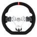 Molded Innovations OEM Plus Style Suede Steering Wheel w/ Red Double Stitch and Red Stripe 2015-2021 WRX / 2015-2021 STI - MI15-WHL-A/RD-R - Subimods.com