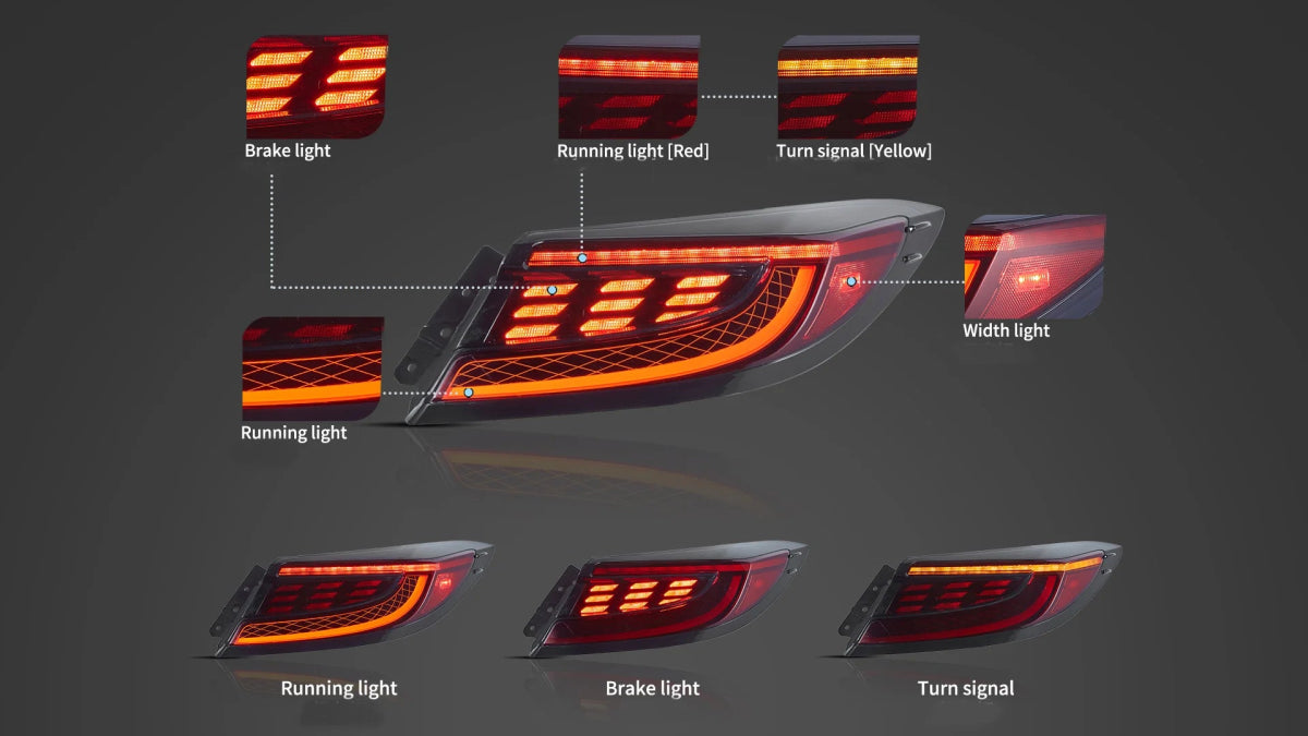 Molded Innovations VL Style Tail Light w/ Red Lens 2022-2024 BRZ / 2022-2024 GR86 - MI-0555R - Subimods.com