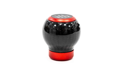 Molded Innovations Weighted Carbon FiberShift Knob w/ Red Accents 2015-2024 WRX / 2004-2021 STI - MI-9210 - Subimods.com