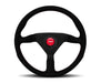 Momo Montecarlo Alcantara Steering Wheel 320mm - Black/Red Stitch/Black Spokes - MCL32AL3B - Subimods.com