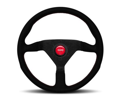 Momo Montecarlo Alcantara Steering Wheel 320mm Black/Red
