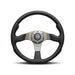 Momo Race Steering Wheel 350mm - Black Leather/Anth Spokes - RCE35BK1B - Subimods.com