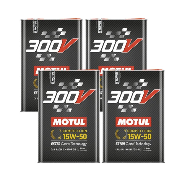 thumbnail image 2 of Motul 300V Competition 15W50 – 6L (3 X 2L), Fully Synthetic Racing Engine Oil, Ester Core 2 of 6