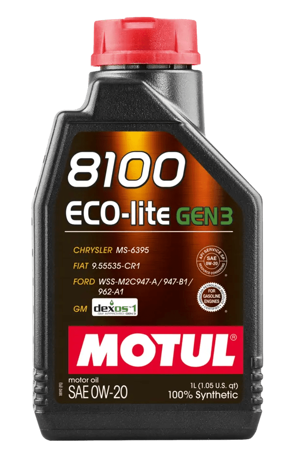 Motul 8100 0W20 Eco-Lite Motor Oil 1L 