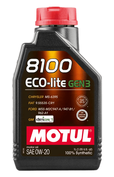 メンテナンス MOTUL 8100 ECO-CLEAN 20L Motul 8100 0W-20 Eco-lite GEN3 Motor Oil 1L for Subaru WRX