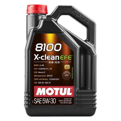 Motul 8100 5W-30 X-clean EFE Motor Oil 5L Bottle - 109471 - Subimods.com