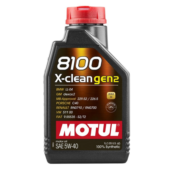 Motul 8100 5W40 X-clean Gen 2 Motor Oil 1 Liter - 109761 - Subimods.com