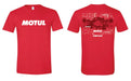 Motul EJ25 Blue Print Short Sleeve Shirt Red - MOT-009-S - Subimods.com