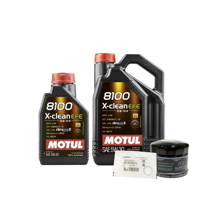 Motul Master Oil Change Kit w/ 5W-30 X-clean EFE Oil 2015-2021 WRX / 2022-2023 BRZ - MOTUL-KIT-001 - Subimods.com