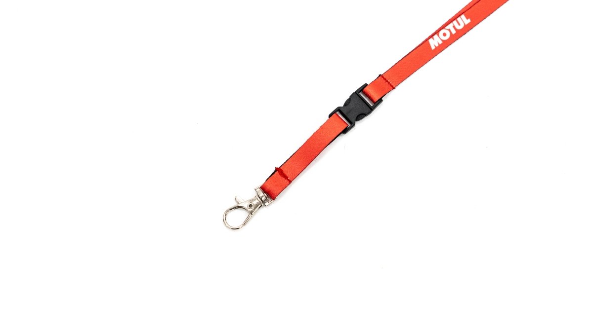 Motul Quick Disconnect Thin Lanyard Solid Red w/ White Logo - MOT-014 - Subimods.com