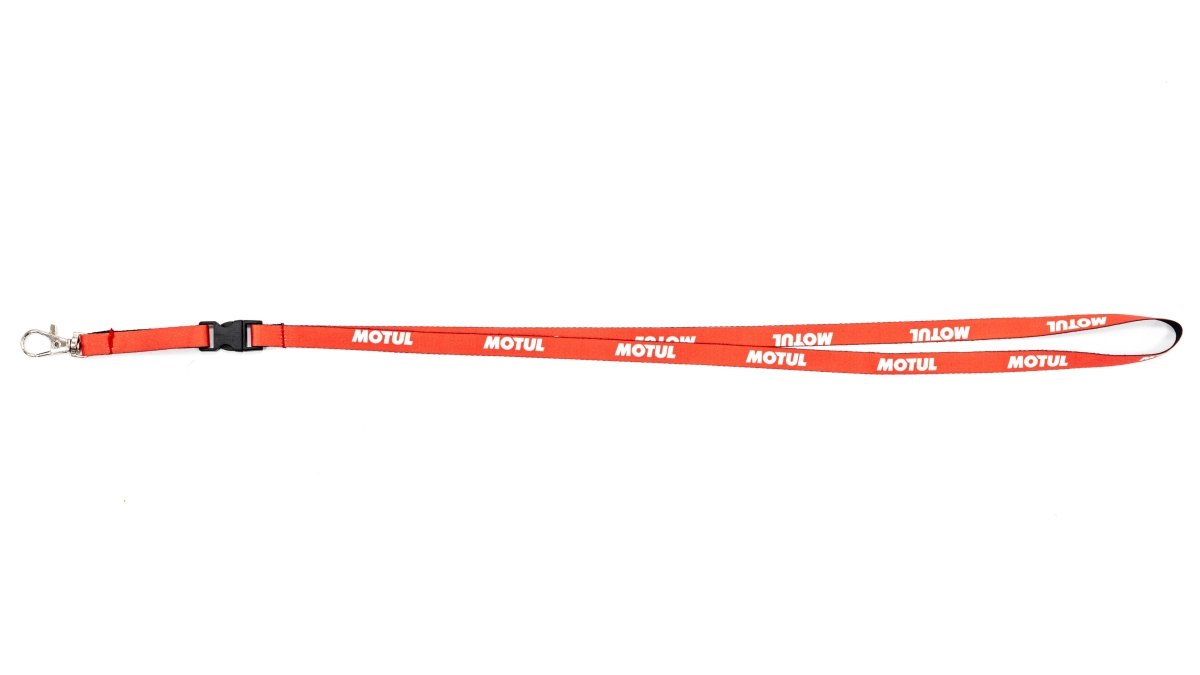 Motul Quick Disconnect Thin Lanyard Solid Red w/ White Logo - MOT-014 - Subimods.com