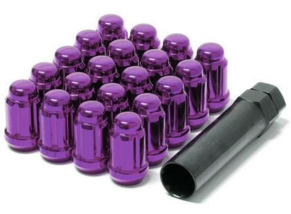 VMS Racing 20-Piece Purple Anodized Lug Nuts – 12x1.25 – Fits Nissan & Subaru