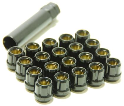 Muteki Open Ended Black Lug Nuts 12x1.25 - 31885B - Subimods.com