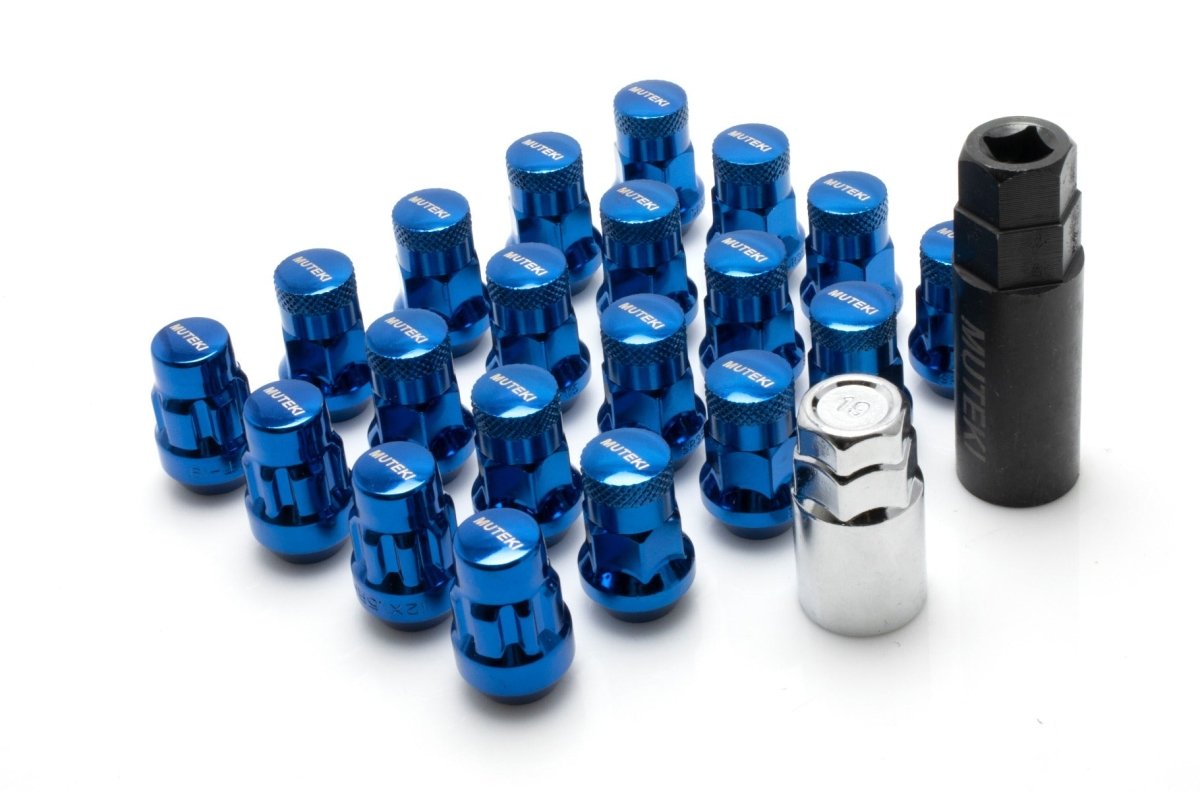 ✨mm✨ Muteki SR35 Blue Lug Nuts 16+4 35mm for Subaru WRX STI — Subimods.com