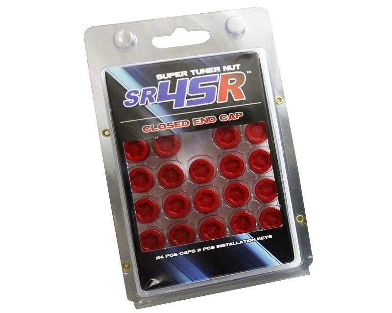 Muteki SR45R Plastic Caps Red - 33100R - Subimods.com