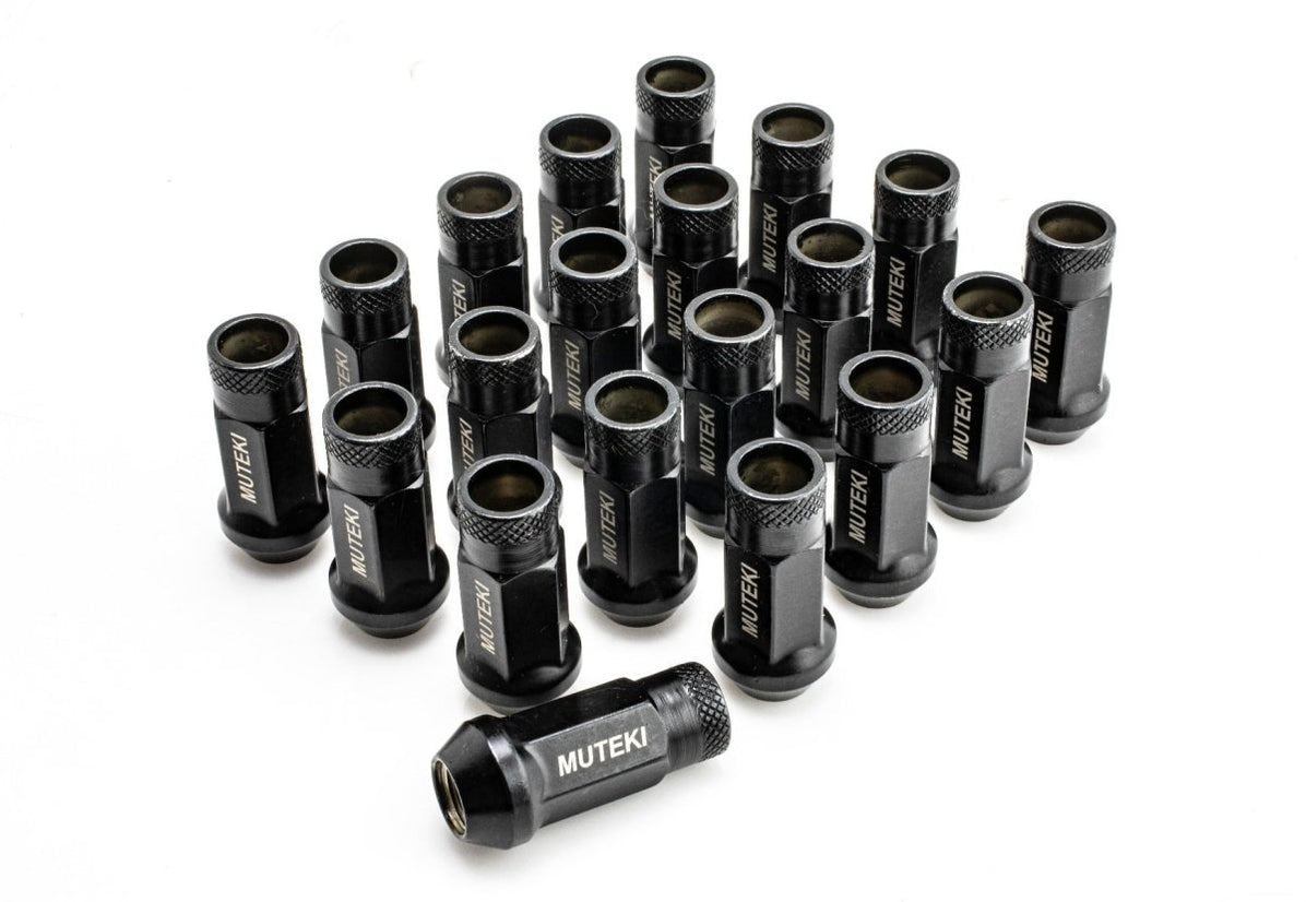 Muteki SR48 Black Open Ended Lug Nuts 12X1.25 - Subimods.com