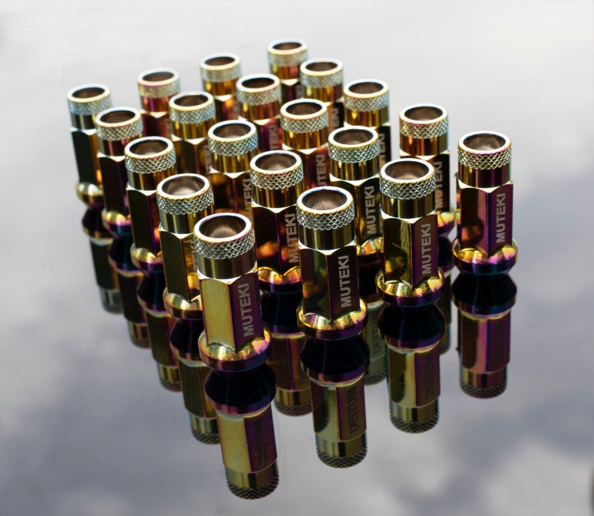 Muteki SR48 Neo Chrome Open Ended Lug Nuts 12X1.25