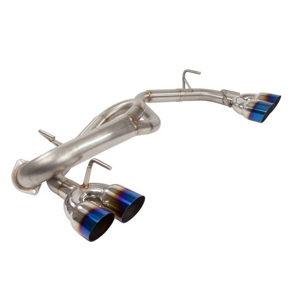 Nameless Performance Axle Back 3.5" Single Wall Neochrome Tips 2011-2014 WRX Hatchback / 2008-2014 STI Hatchback - SUAB11WRXHATCH-0MU-35NEO - Subimods.com