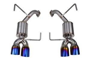 Nameless Performance Axle Back Exhaust w/ 3.5" Single Wall Neochrome Tips and 5" Mufflers 2015-2021 WRX / 2015-2018 STI - SUAB15WRX-5MU-35NEO - Subimods.com