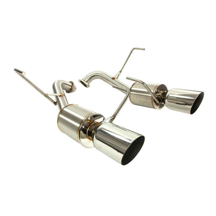 Nameless Performance Axle Back Exhaust w/ 5 Inch Mufflers 4 Inch Single Wall Tips 2005-2009 Legacy GT/2.5i Sedan - RSPD043 - Subimods.com