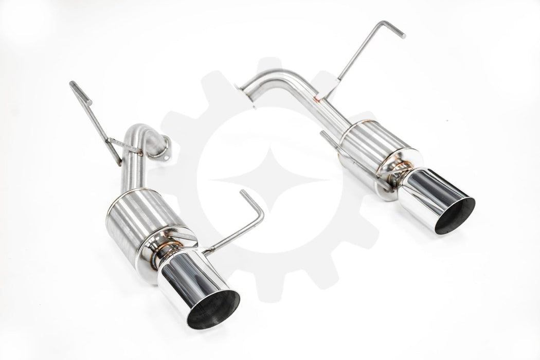 Nameless Performance Axle Back Exhaust w/ Mufflers 4in Single Wall Tips 2014-2017 Forester XT - SUAB14FXT-5MU-40SWS - Subimods.com