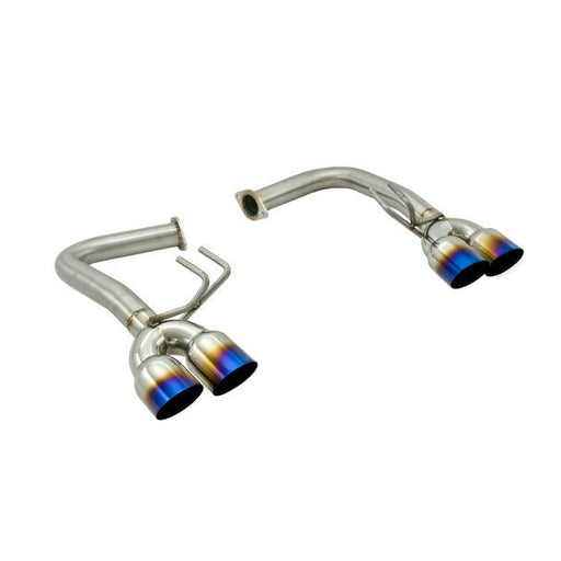 Nameless Performance Axle Back Neochrome Tips for Invidia Q300 / R400 Catback Exhaust Systems 2011-2021 WRX Sedan / 2011-2021 STI Sedan - SUAB15STI-INV-35NEO - Subimods.com