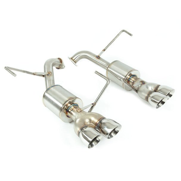 Nameless Performance Axleback Exhaust w/ 3" Polished Tips and 5" Mufflers 2011-2014 WRX Sedan / 2011-2014 STI Sedan - SUAB11WRXSED-5MU-30SDW - Subimods.com