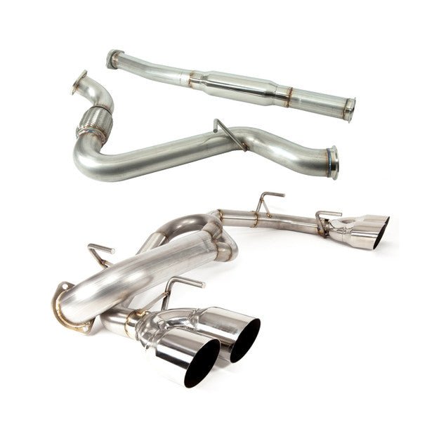 Nameless Performance Catback 3.5" Single Wall Polished Tips 2011-2014 WRX Hatchback / 2008-2014 STI Hatchback - SUCB08WRXHATCH-0MU-35SSW - Subimods.com