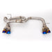 Nameless Performance Quad Exit Axle Back Exhaust Neochrome Tips 2017-2022 Impreza Wagon - SUAB17IMW-0MU-30NEO - Subimods.com