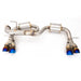 Nameless Performance Quad Exit Axle Back Exhaust w/ Neochrome Tips and 5" Mufflers 2017-2022 Impreza Wagon - SUAB17IMW-5MU-30NEO - Subimods.com