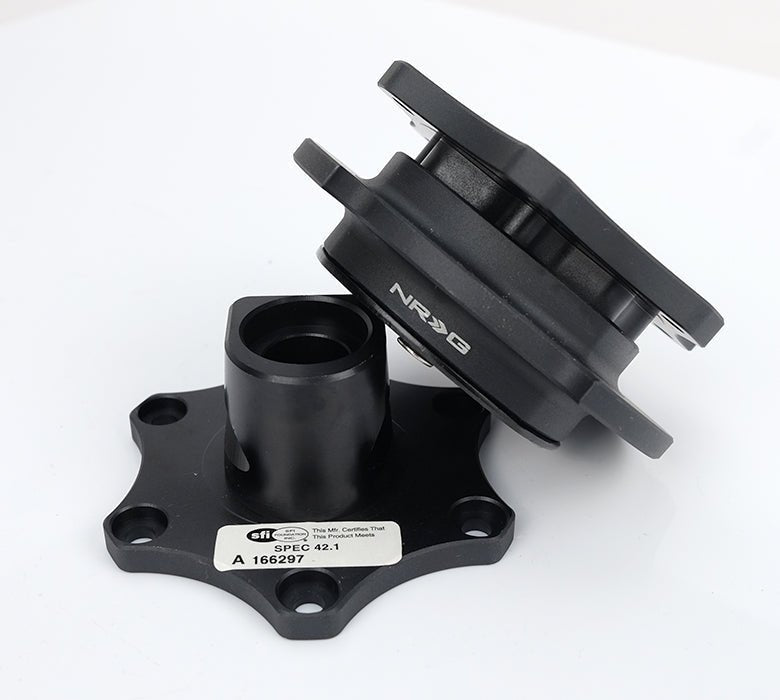 NRG SFI Rated Key Way Style Quick Release - Black Body / Matte Black Ring - RK-R200BK-MB - Subimods.com