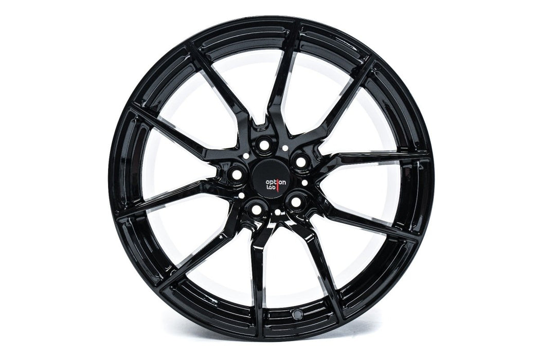 Option Lab Wheels R716 Gotham Black 5x114.3 18x8.5 35mm Offset - L16-88565-35-BLK - Subimods.com