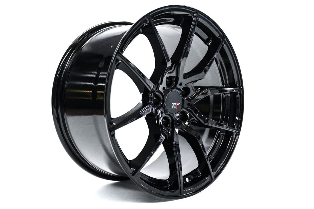 Option Lab Wheels R716 Gotham Black 5x114.3 18x9.5 35mm Offset - L16-89565-35-BLK - Subimods.com