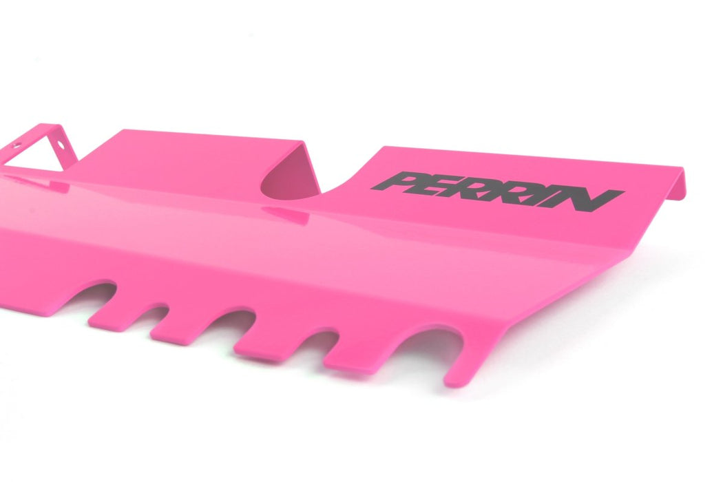 Perrin 2pc Radiator Shroud Hyper Pink 2015-2021 WRX w/ OEM Intake Scoop / 2015-2021 STI w/ OEM Intake Scoop - PSP-ENG-512-4HP - Subimods.com