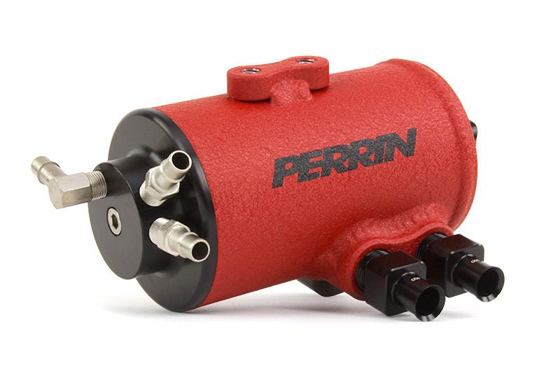 Perrin Air Oil Separator Red w/ FMIC 2002-2014 WRX / 2004-2021 STI / 2005-2009 Legacy GT - PSP-ENG-607RD - Subimods.com