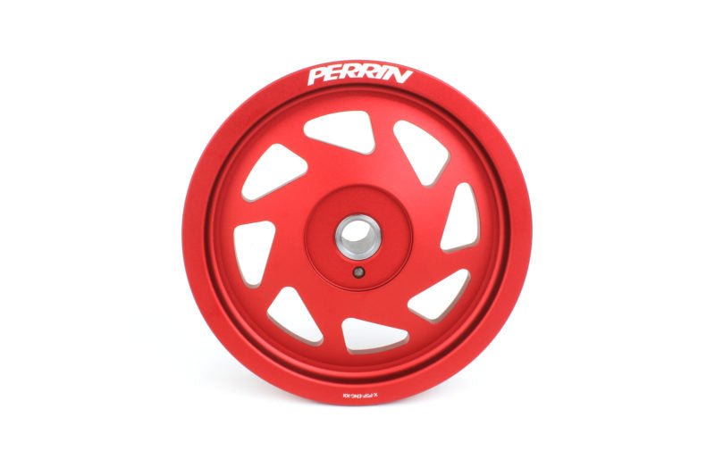 Perrin Crank Pulley Red 2019-2021 WRX / 2015-2016 Impreza / 2015-2019 Legacy / 2016-2018 Forester - PSP-ENG-104RD - Subimods.com