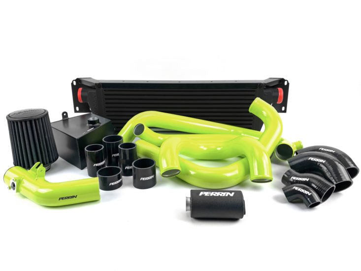 Perrin Front Mount Intercooler w/ Boost Tube Piping Kit and Short Ram Intake 2018-2021 STI - P-FMIC-18STI-SL-2BK/BK - Subimods.com