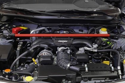 Perrin Front Strut Tower Bar Red 2013-2024 BRZ / 2013-2016 FRS / 2017-2021 GT86 / 2022-2024 GR86 - PSP-SUS-066RD - Subimods.com